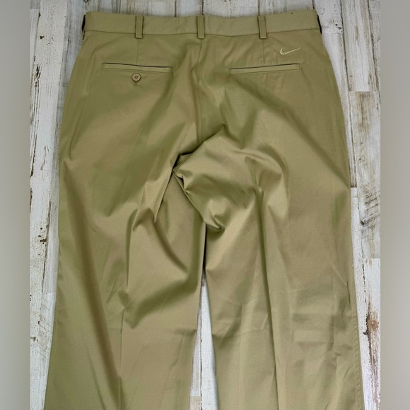 Nike Golf Pants Mens 36x34 Pleated Dri-Fit Tan - Picture 10 of 11